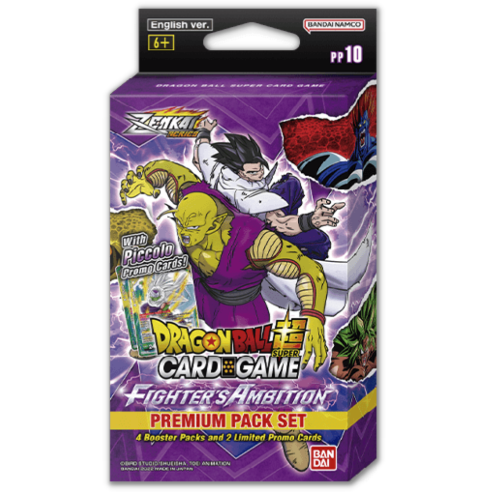 Dragon Ball Super Card Game - Fighter's Ambition BT19 / PP10 - Zenkai Series 2 - Premium Pack Set - Englisch